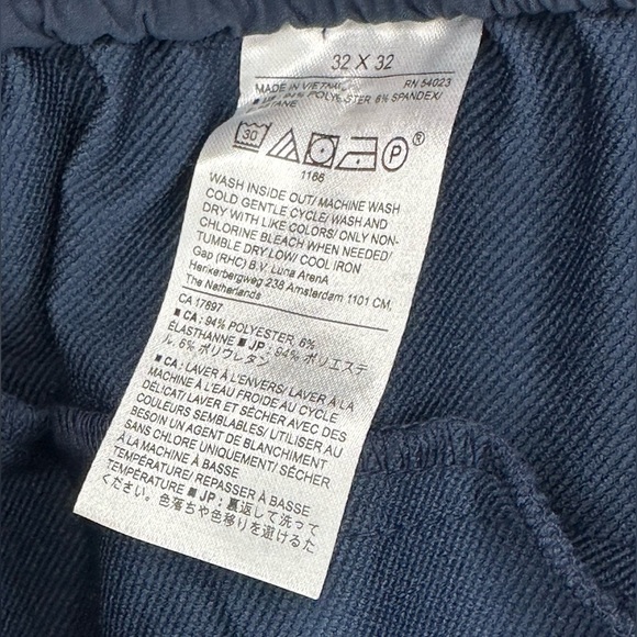NEW Banana Republic Factory Performance Slim Tapered Pants Men’s 32x32 Navy - Picture 10 of 10